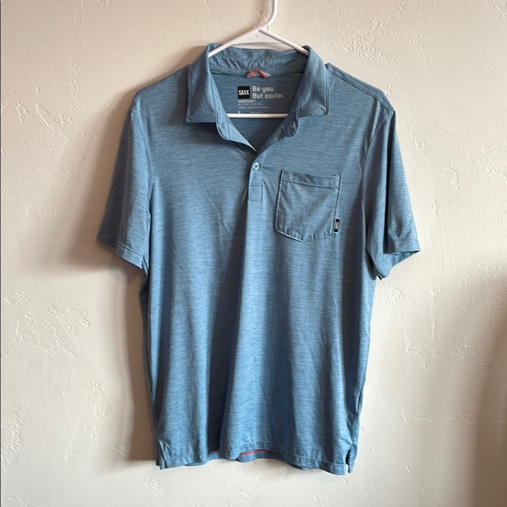 Saxx Blue Polo Relaxed Fit Soft Fabric